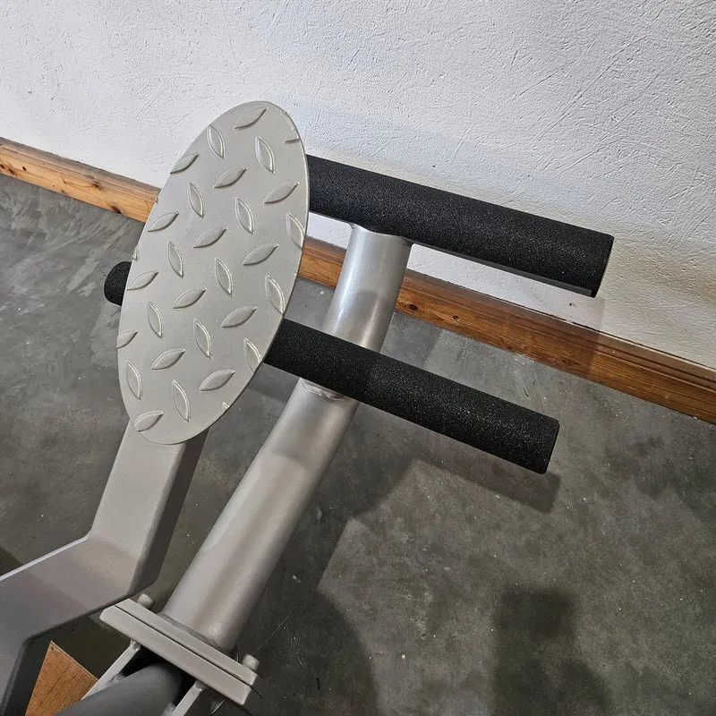 Proxowell bzw Proxomed Bankdrückmaschine, Brustpresse, Chestpress, 100kg Gewichtsblock, Compass bzw C-Well Serie, Rahmenfarbe Silber, gebraucht - überholter Zustand