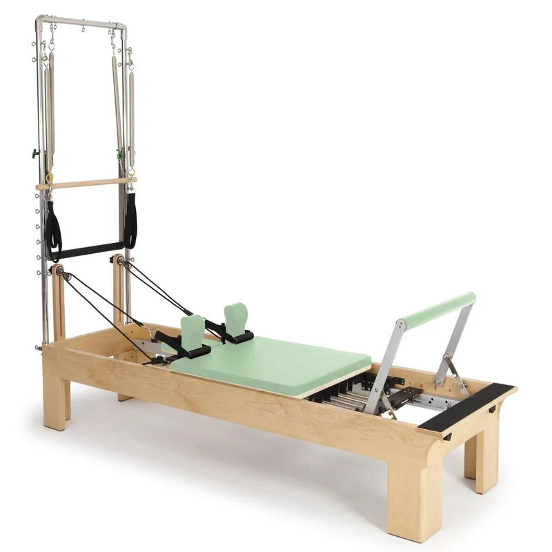 Elina Pilates Holz Physio Reformer mit Half Cadillac