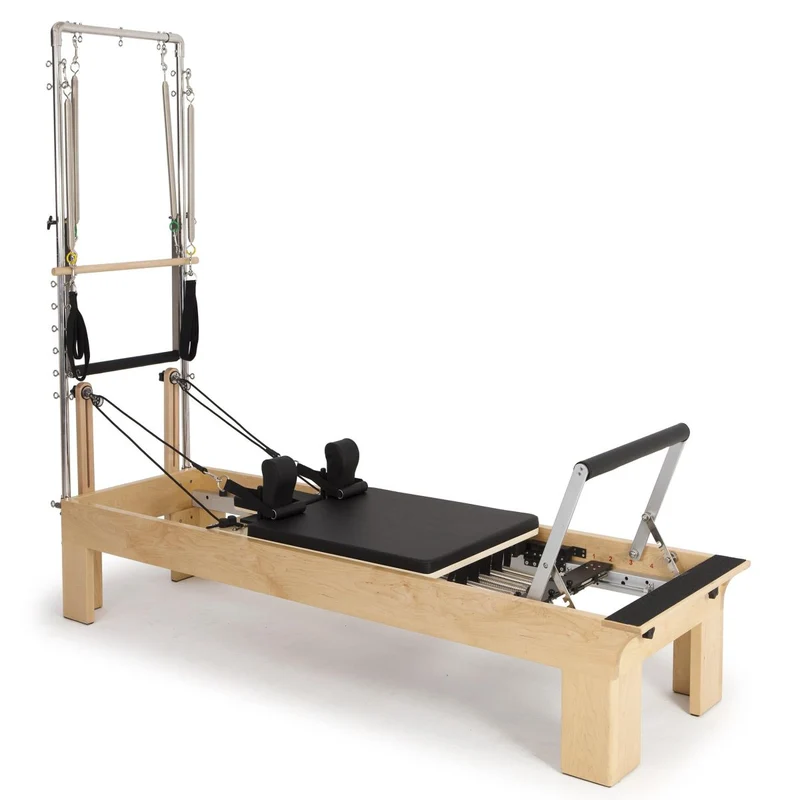 Elina Pilates Holz Physio Reformer mit Half Cadillac