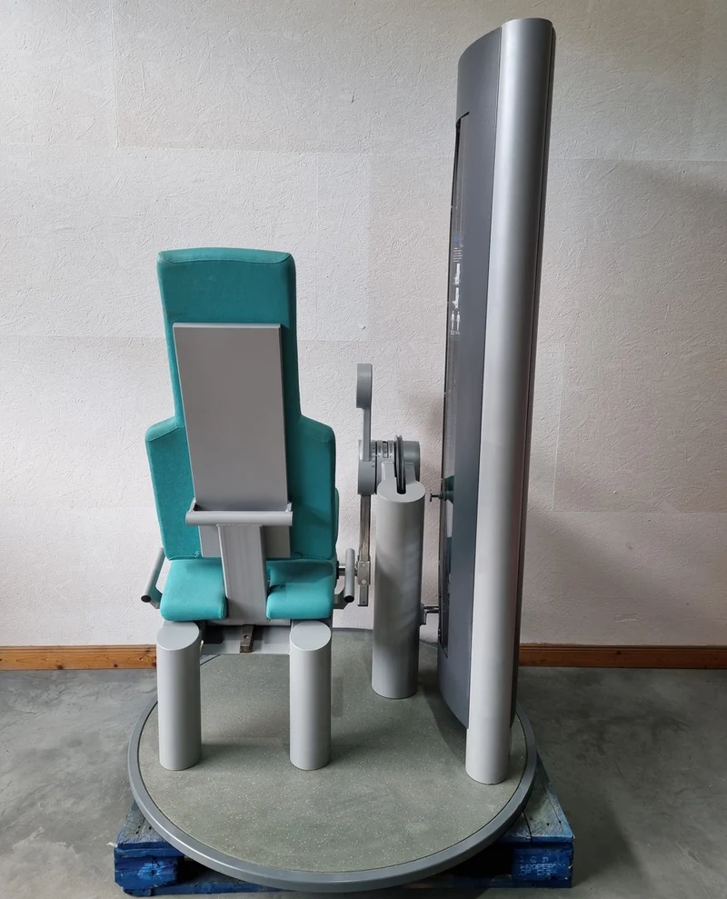 Frei Genius Beinstrecker verstellbar, Kniestrecker, Leg Extension, Rahmenfarbe Silber, gebraucht - überholter Zustand