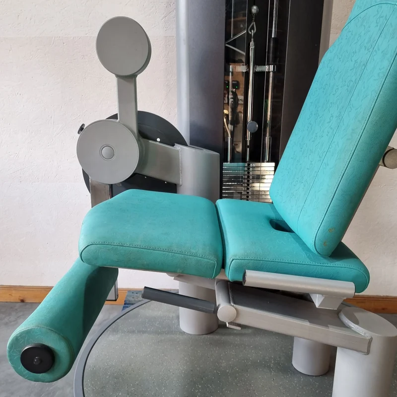 Frei Genius Beinstrecker verstellbar, Kniestrecker, Leg Extension, Rahmenfarbe Silber, gebraucht - überholter Zustand
