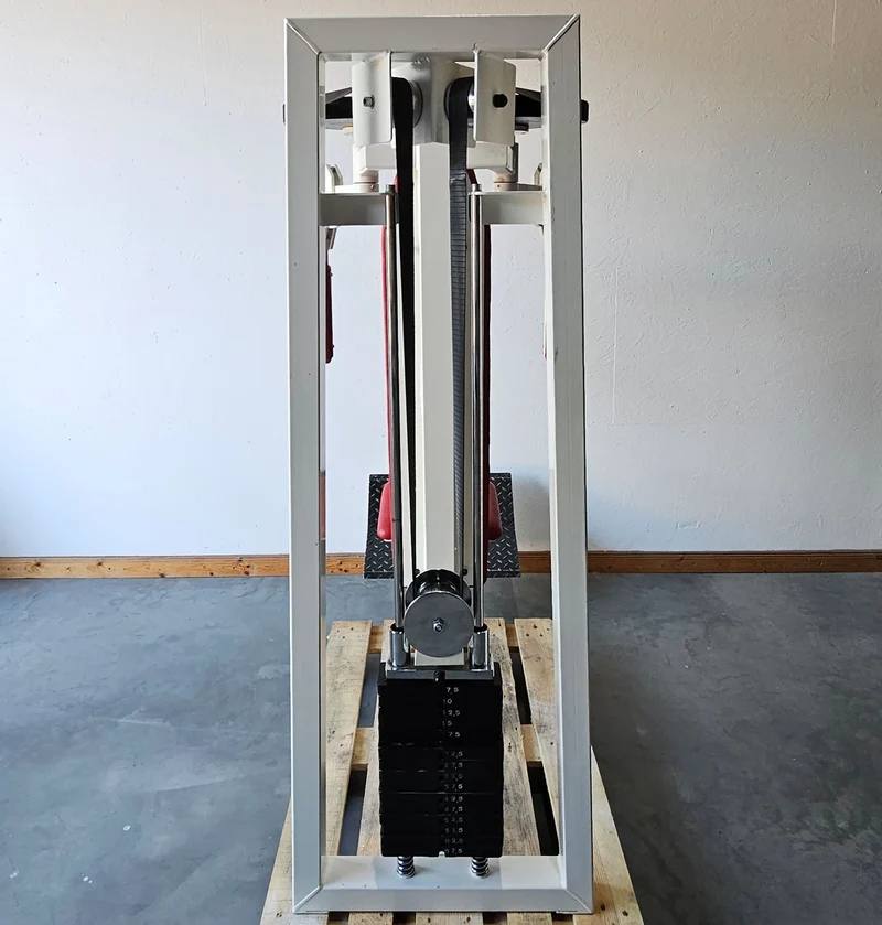 Gym80 Butterfly mit Polster Pads, Pec Fly, Winkel verstellbar, Oldschool Bodybuilding Kraftgerät - Edition oder Classic Line, Rahmenfarbe Weiß, gebraucht mit Gebrauchsspuren
