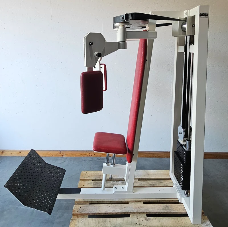 Gym80 Butterfly mit Polster Pads, Pec Fly, Winkel verstellbar, Oldschool Bodybuilding Kraftgerät - Edition oder Classic Line, Rahmenfarbe Weiß, gebraucht mit Gebrauchsspuren