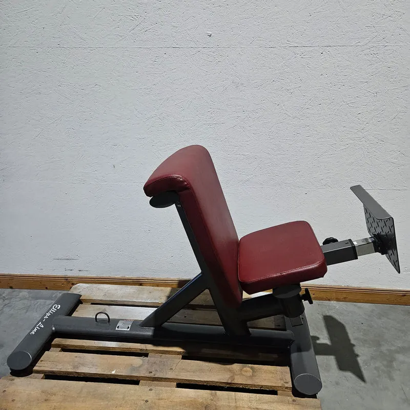 Lumbaltrainer ähnlich Dr. Wolff 307, Rückenstreckerbank in Knielage, Hyperextension, T 521, Teuwsen Sportgeräte, Rahmenfarbe Anthrazit, Polsterfarbe Bordeauxrot, gebraucht