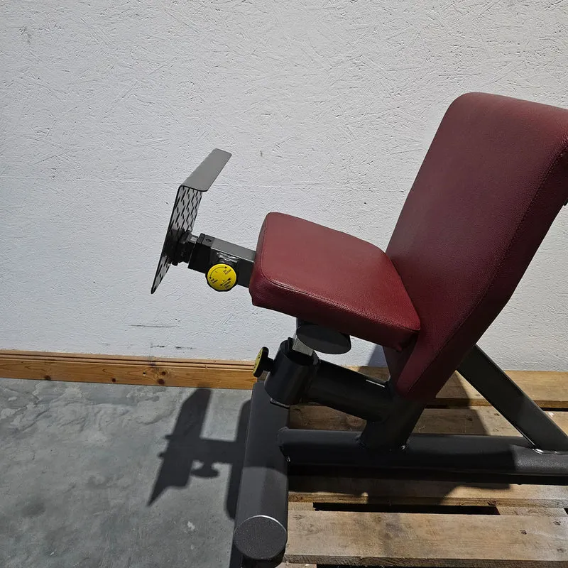 Lumbaltrainer ähnlich Dr. Wolff 307, Rückenstreckerbank in Knielage, Hyperextension, T 521, Teuwsen Sportgeräte, Rahmenfarbe Anthrazit, Polsterfarbe Bordeauxrot, gebraucht