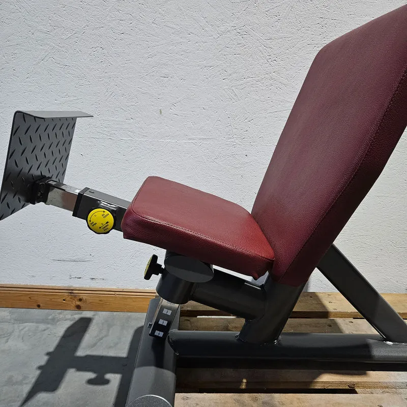 Lumbaltrainer ähnlich Dr. Wolff 307, Rückenstreckerbank in Knielage, Hyperextension, T 521, Teuwsen Sportgeräte, Rahmenfarbe Anthrazit, Polsterfarbe Bordeauxrot, gebraucht