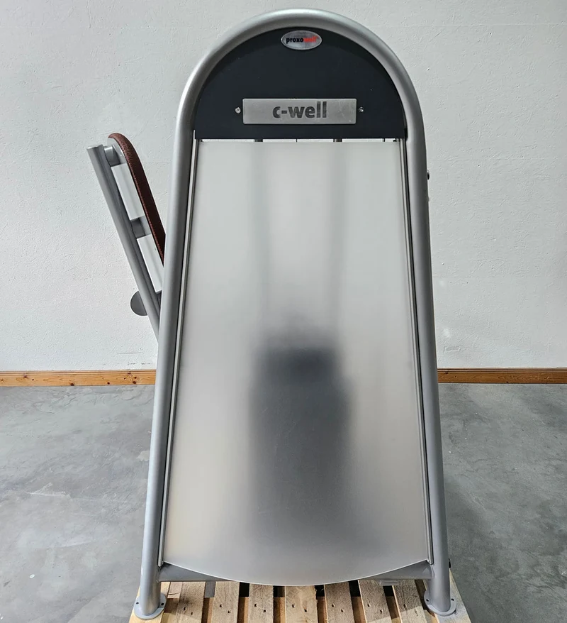 Proxowell bzw Proxomed Ab-Adduktor Kombi, Abduktoren und Adduktoren 2 in 1 Kombigerät, Compass bzw C-Well Serie, Rahmenfarbe Silber, gebraucht - überholter Zustand