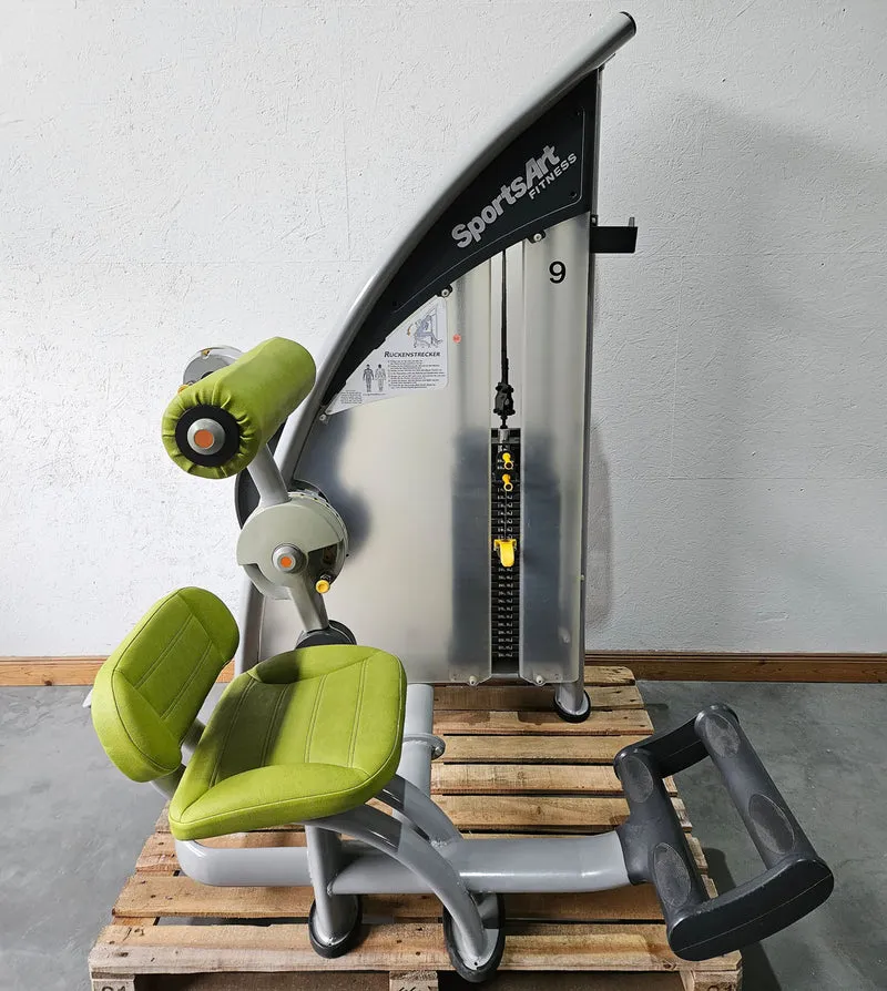 SportsArt Rückenstrecker Maschine S932 A932 N932, Back Extension, Hyperextension Machine, Rahmenfarbe Silber, gebraucht - überholter Zustand