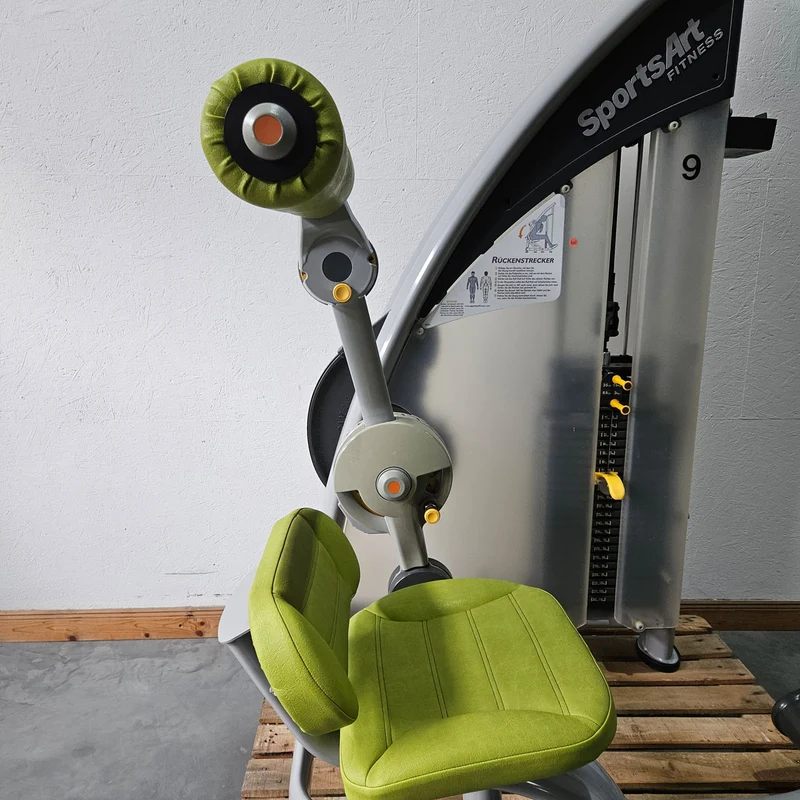 SportsArt Rückenstrecker Maschine S932 A932 N932, Back Extension, Hyperextension Machine, Rahmenfarbe Silber, gebraucht - überholter Zustand