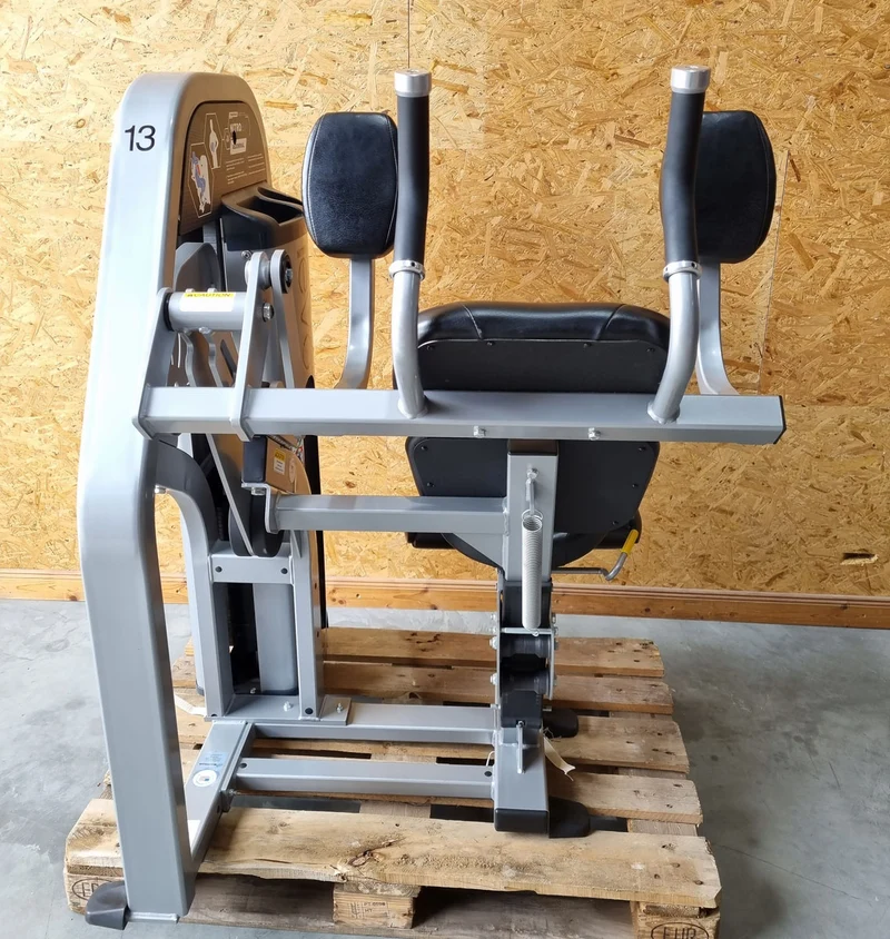 Nautilus Nitro EVO Abdominal Crunch, Bauchmuskelmaschine, Bauchbeuger Abs, Rahmenfarbe Silber, Polsterfarbe Schwarz, gebraucht - überholter Zustand