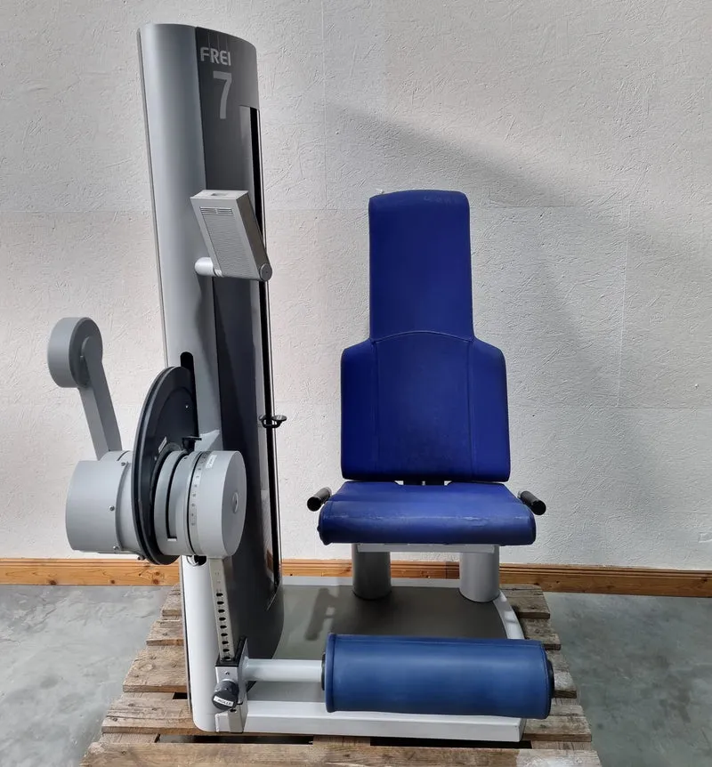 Frei Genius Eco Beinstrecker verstellbar, Kniestrecker, Leg Extension, Rahmenfarbe Silber, gebraucht - überholter Zustand