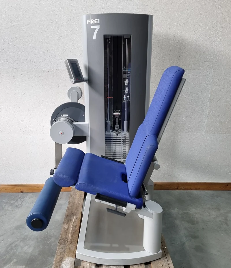Frei Genius Eco Beinstrecker verstellbar, Kniestrecker, Leg Extension, Rahmenfarbe Silber, gebraucht - überholter Zustand