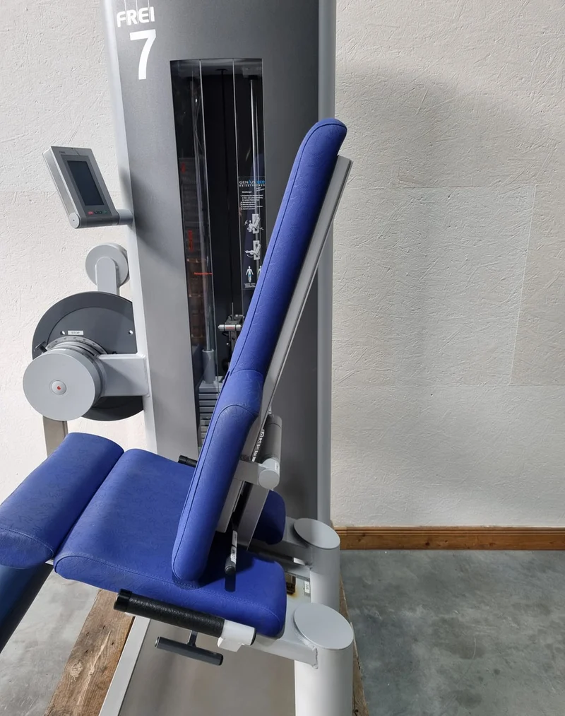 Frei Genius Eco Beinstrecker verstellbar, Kniestrecker, Leg Extension, Rahmenfarbe Silber, gebraucht - überholter Zustand