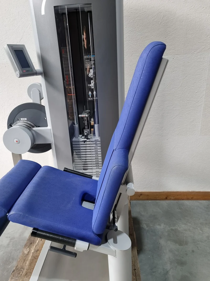Frei Genius Eco Beinstrecker verstellbar, Kniestrecker, Leg Extension, Rahmenfarbe Silber, gebraucht - überholter Zustand