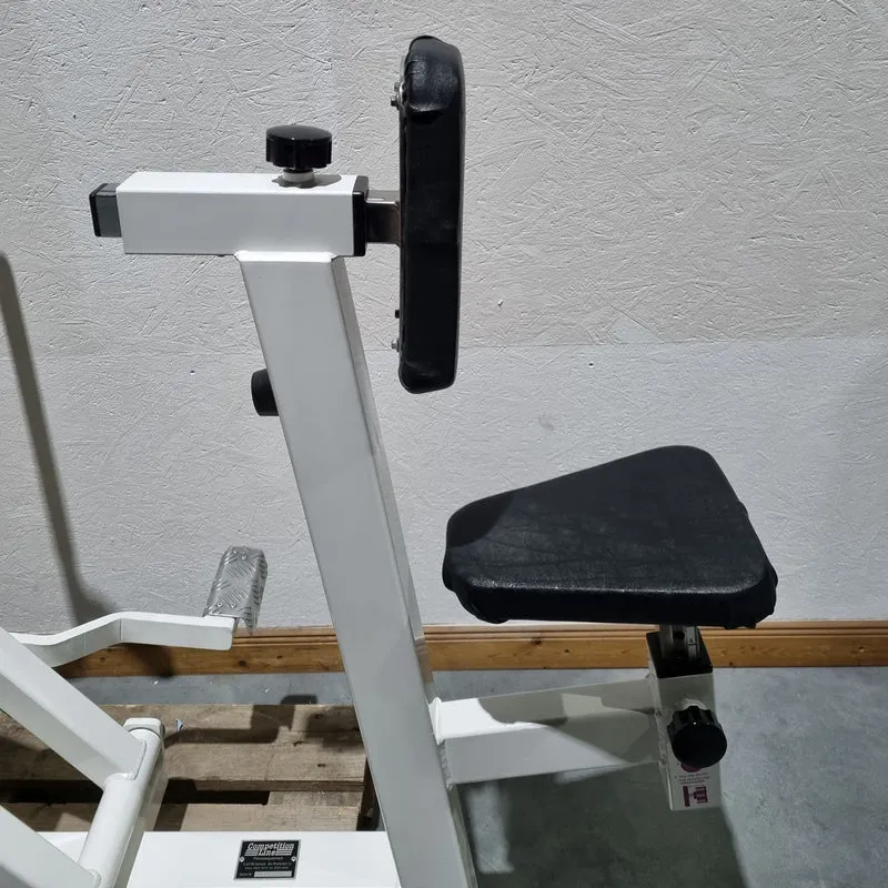 Competition Line, Rudern mit Bruststütze und Einstiegshilfe, Row, Lat-Rudern, Rahmenfarbe Weiß, gebraucht - überholter Zustand