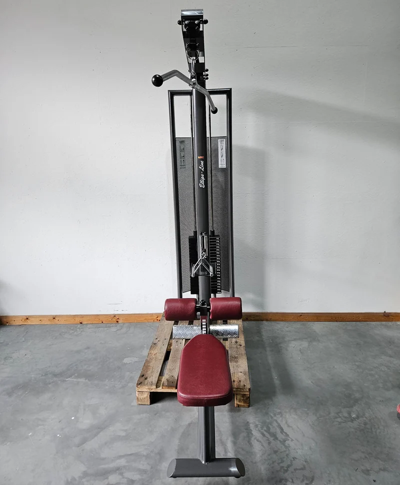 Latzug und Rudern Long Pulley 2 in 1 Kombigerät, Lat-, Ruderzug (Kombigerät) T 492b, Teuwsen Sportgeräte, Rahmen Anthrazit, gebraucht - überholter Zustand