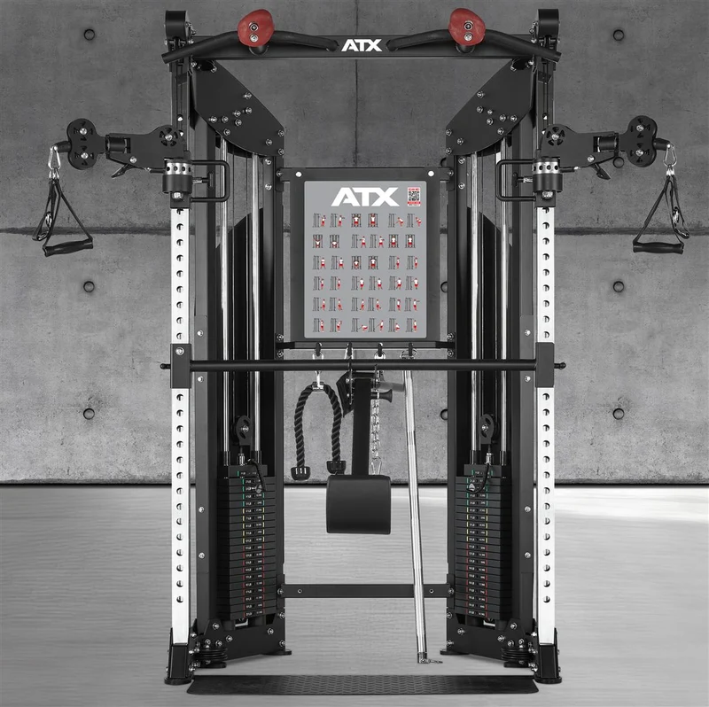 ATX Kabelzugstation - Rack mit 2 x 90 kg Steckgewichten und Zubehör!
