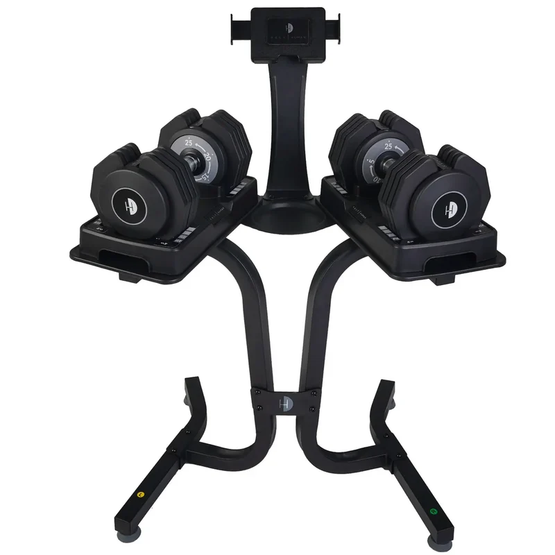 Half Human Adjustable Dumbbells mit Hantelständer