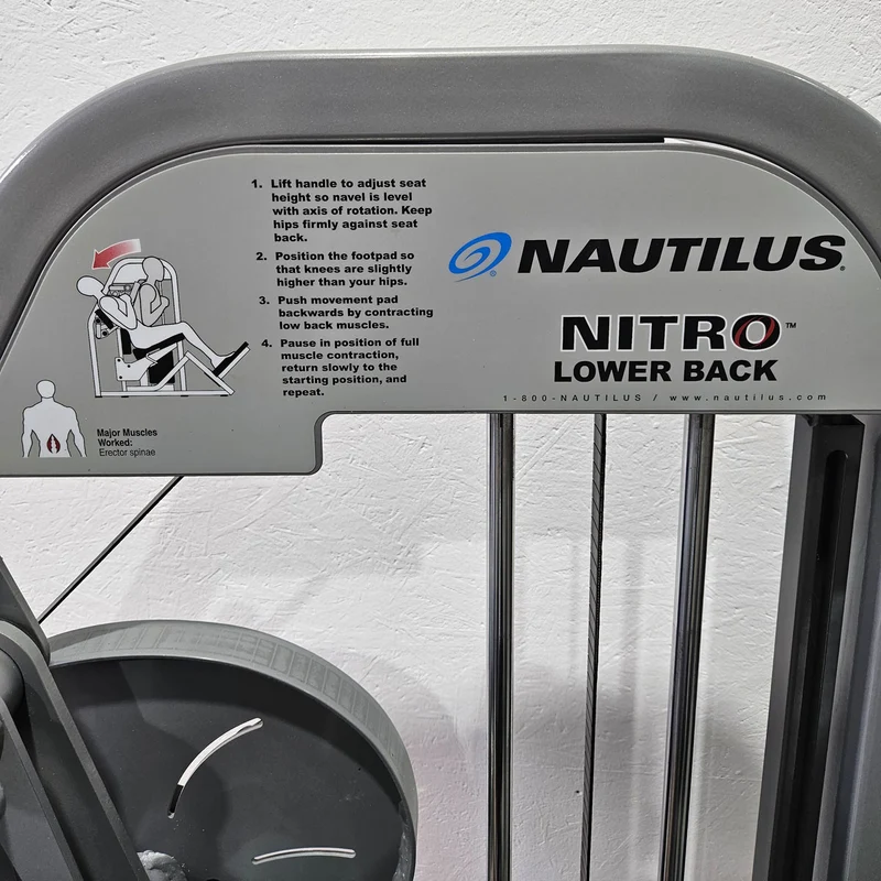 Nautilus Nitro Lower Back, Rückenstreckermaschine, Hyperextension, Back Extension, Rahmenfarbe Silber, gebraucht - überholter Zustand