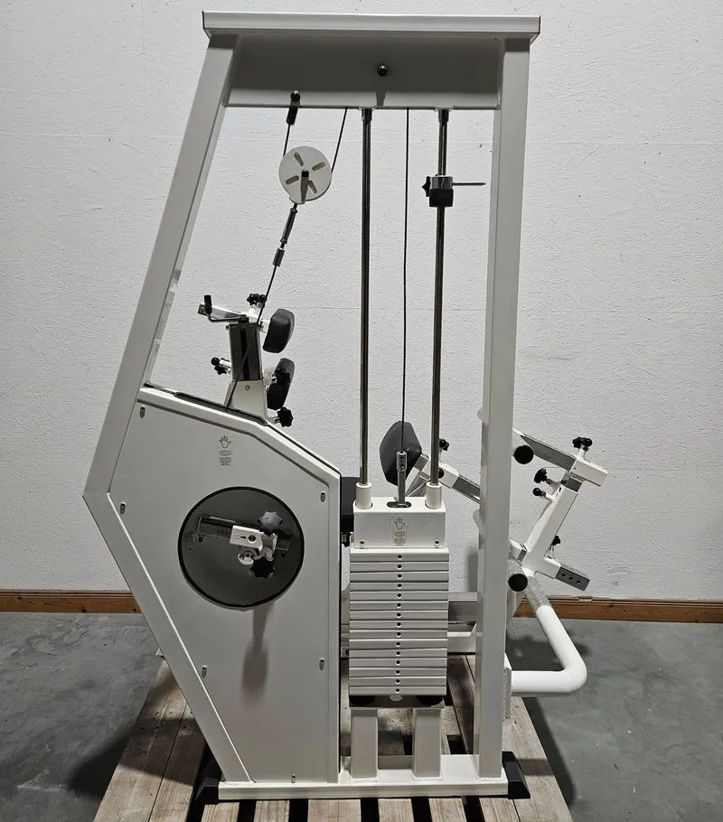 MKB Keller R14 Extensionstrainer, großer Rückenstrecker, sehr variabel einstellbar, Lower Back Machine, Hyperextension, Farbe Weiß, gebraucht - überholter Zustand