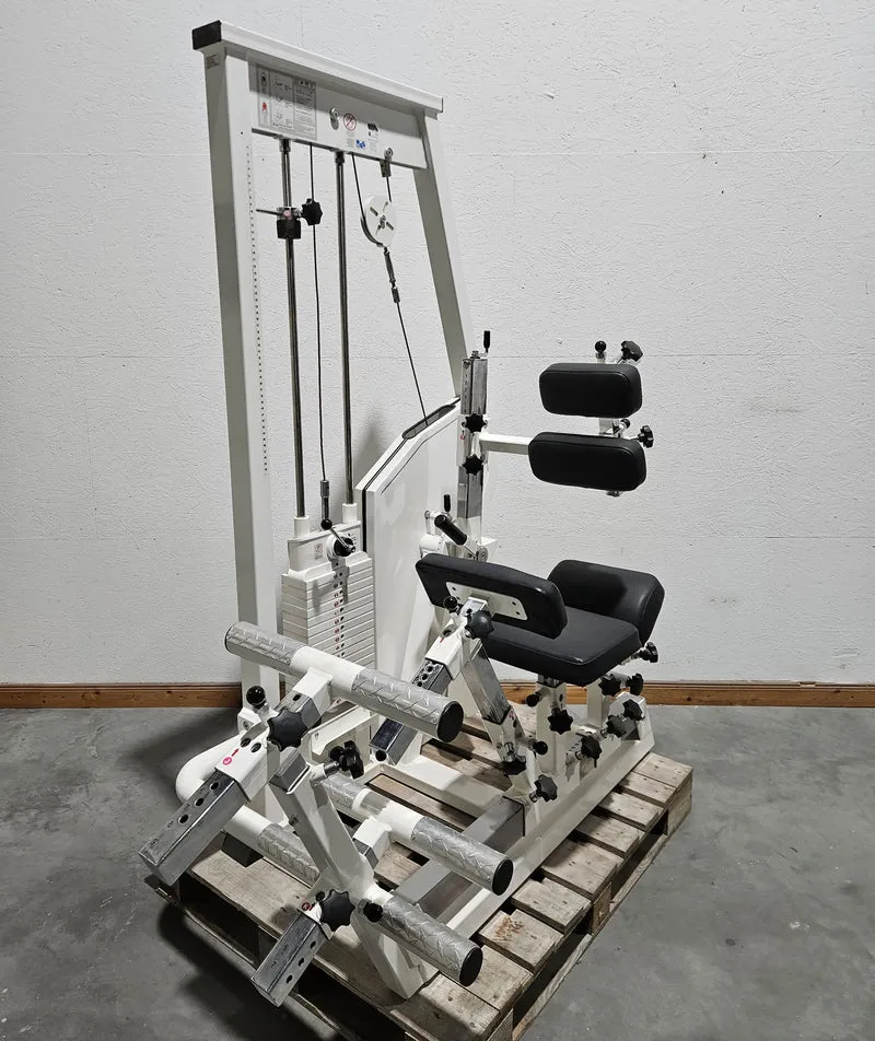 MKB Keller R14 Extensionstrainer, großer Rückenstrecker, sehr variabel einstellbar, Lower Back Machine, Hyperextension, Farbe Weiß, gebraucht - überholter Zustand