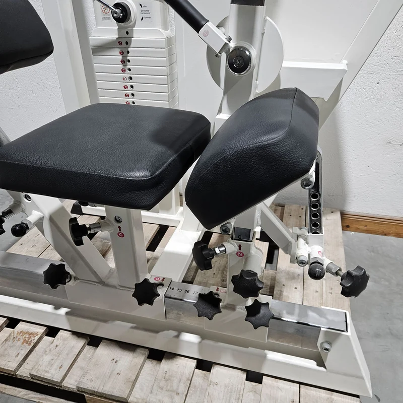 MKB Keller R14 Extensionstrainer, großer Rückenstrecker, sehr variabel einstellbar, Lower Back Machine, Hyperextension, Farbe Weiß, gebraucht - überholter Zustand
