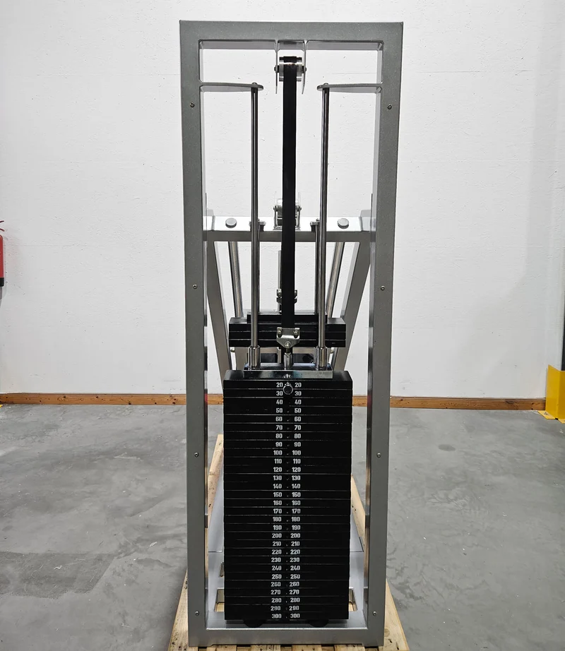 HBP Beinpresse 45° Grad, Leg Press, riesiger 300kg Gewichtsblock + extra Scheibenaufnahme, Bodybuilding Kraftgerät - Rahmenfarbe Silber, gebraucht - geprüfter Zustand
