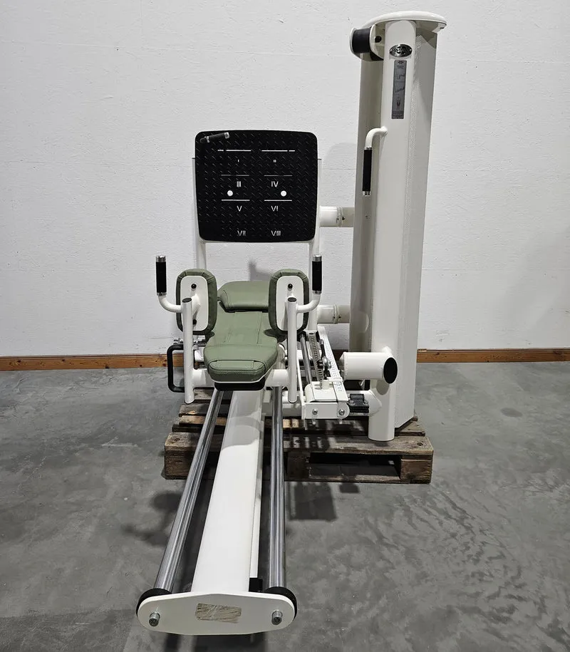 Gym80 Med80 3283 Funktionsstemme sitzend - liegend, Beinpresse verstellbar, Farbe Weiß, gebraucht - überholter Zustand