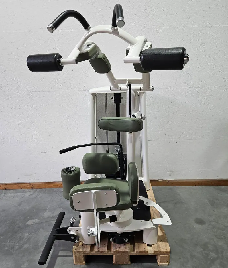Gym80 Med80 3225 Rotationsmaschine, Rumpfrotator, Twister, seitliche Bauchmuskeln, Farbe Weiß, gebraucht - überholter Zustand
