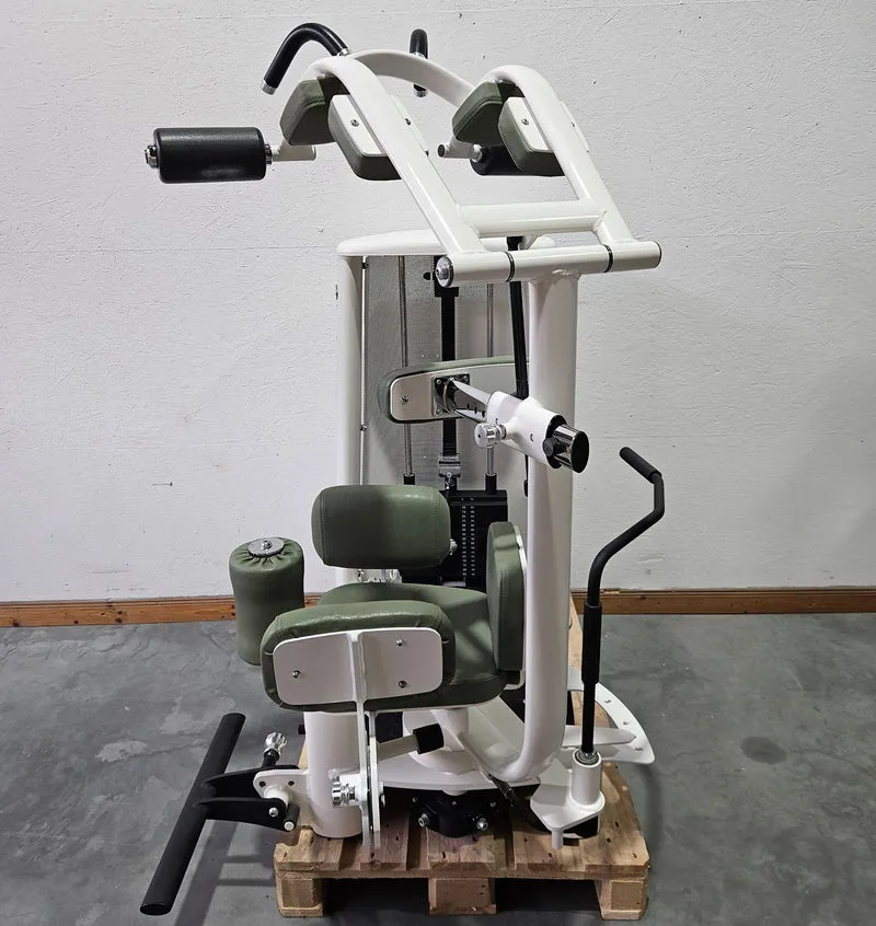 Gym80 Med80 3225 Rotationsmaschine, Rumpfrotator, Twister, seitliche Bauchmuskeln, Farbe Weiß, gebraucht - überholter Zustand
