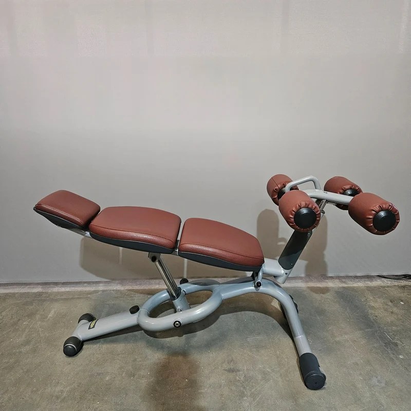 Technogym 2er Set Lower Back Bench und Abdominal Bench - Hyperextension Rückenstreckerbank und verstellbare Bauchbank, Rahmen Silber, gebraucht - überholter Zustand