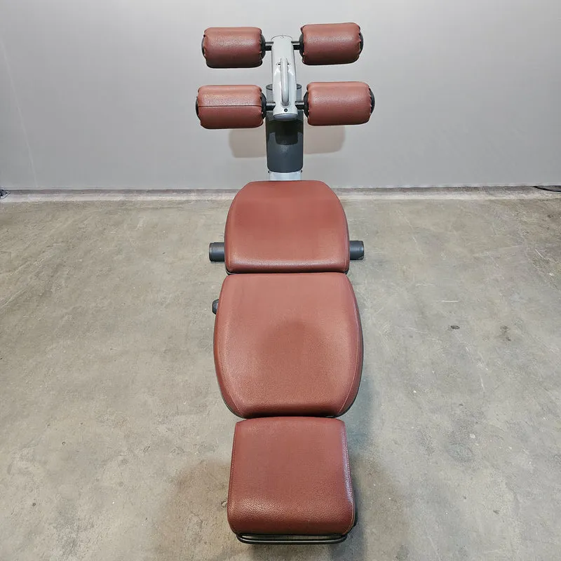 Technogym 2er Set Lower Back Bench und Abdominal Bench - Hyperextension Rückenstreckerbank und verstellbare Bauchbank, Rahmen Silber, gebraucht - überholter Zustand