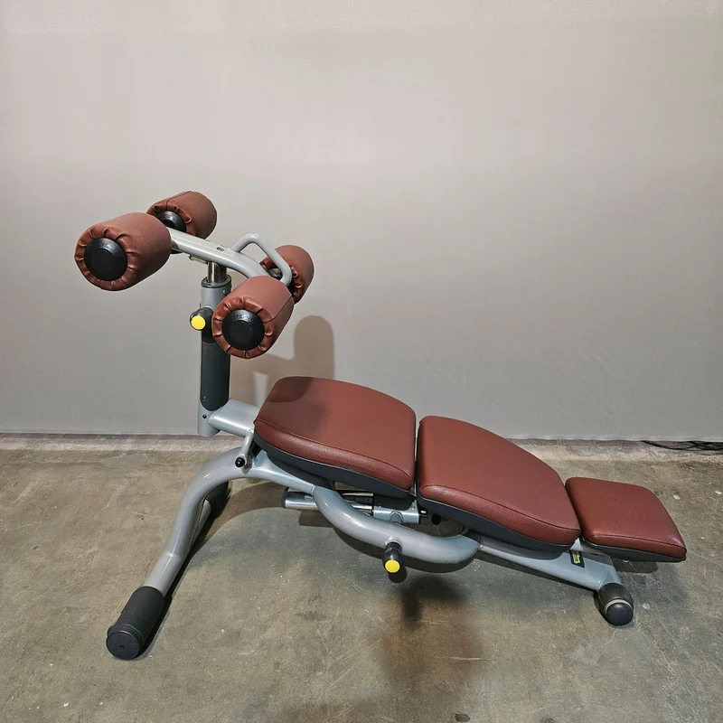 Technogym 2er Set Lower Back Bench und Abdominal Bench - Hyperextension Rückenstreckerbank und verstellbare Bauchbank, Rahmen Silber, gebraucht - überholter Zustand