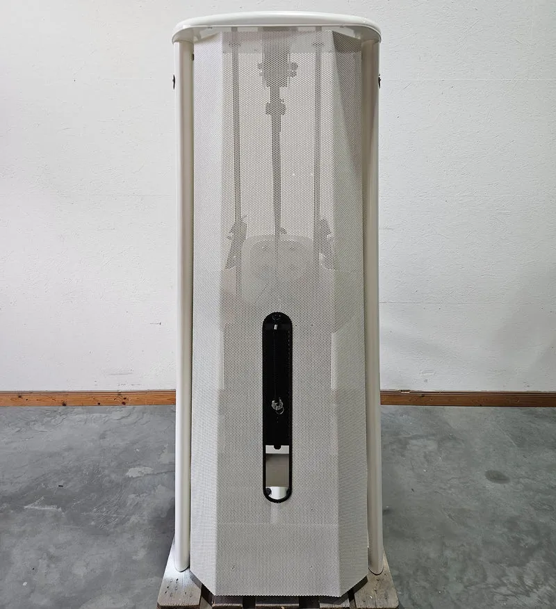 Gym80 Med80 3243 Lateralmaschine mit Trainingsarm, Lateralflexion, Latflex, Seitneige-Maschine, Farbe Weiß, gebraucht - überholter Zustand