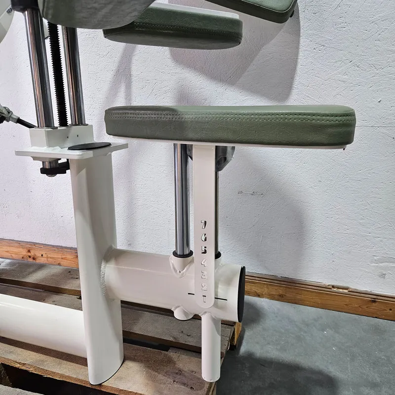 Gym80 Med80 3243 Lateralmaschine mit Trainingsarm, Lateralflexion, Latflex, Seitneige-Maschine, Farbe Weiß, gebraucht - überholter Zustand