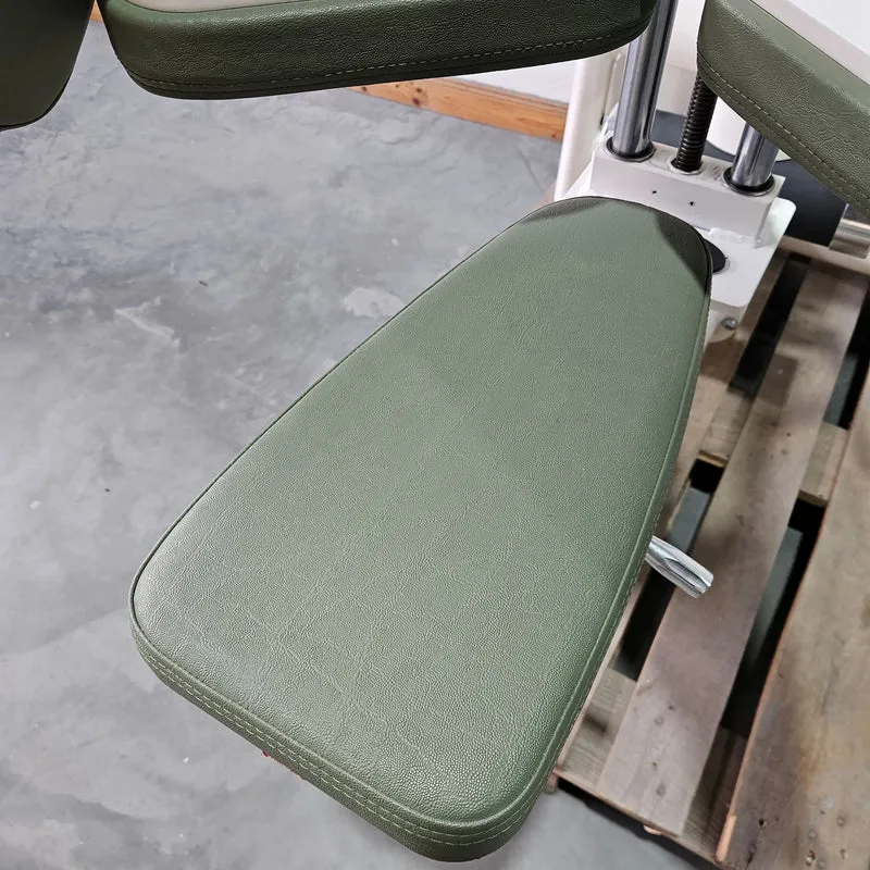 Gym80 Med80 3243 Lateralmaschine mit Trainingsarm, Lateralflexion, Latflex, Seitneige-Maschine, Farbe Weiß, gebraucht - überholter Zustand