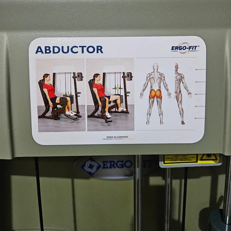 Ergo-Fit Abduktorenmaschine, Hip Abduction Abductor, 4000 S MED Serie, MPG, Reha, Rahmenfarbe Silber, gebraucht - überholter Zustand