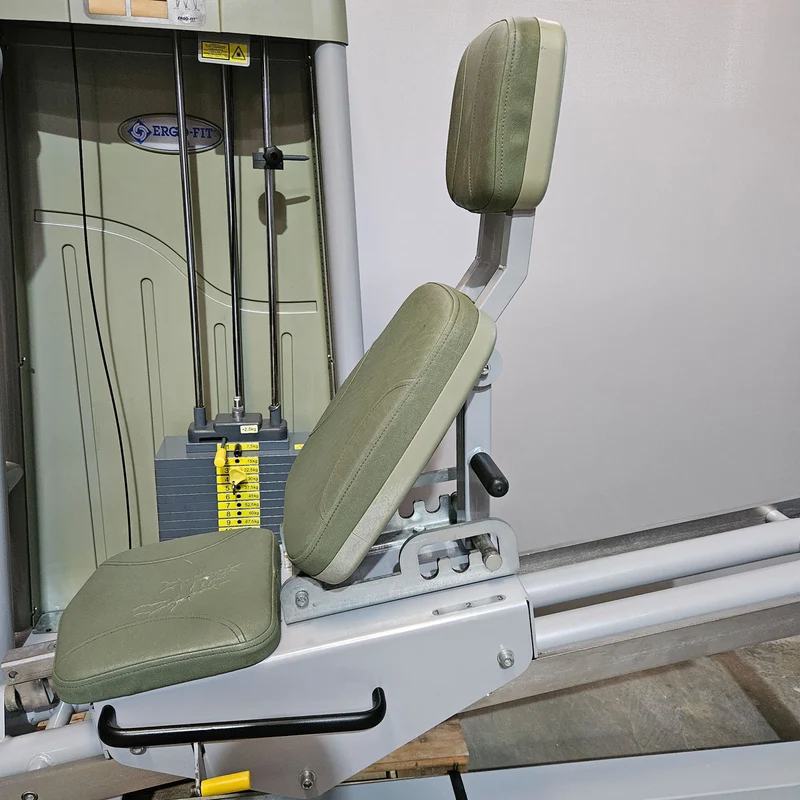 Ergo-Fit Funktionsstemme, Beinpresse verstellbar, 172,5kg Gewichtsblock, 4000 S MED Serie, MPG, Reha, Rahmenfarbe Silber, gebraucht - überholter Zustand