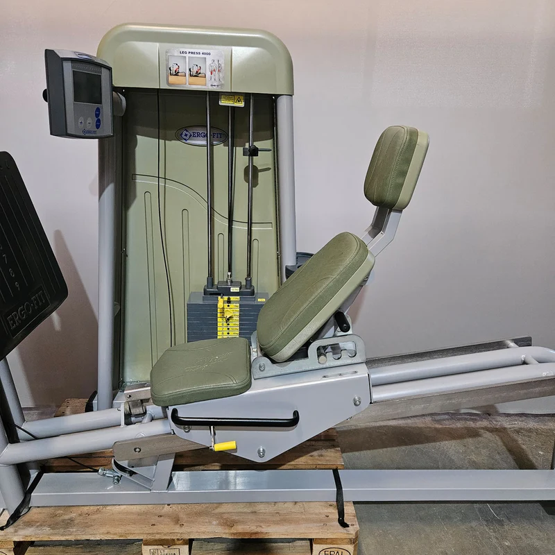 Ergo-Fit Funktionsstemme, Beinpresse verstellbar, 172,5kg Gewichtsblock, 4000 S MED Serie, MPG, Reha, Rahmenfarbe Silber, gebraucht - überholter Zustand