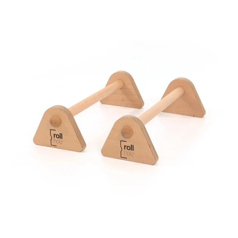 rollholz Parallettes Set aus Holz für Calisthenics und Handstand