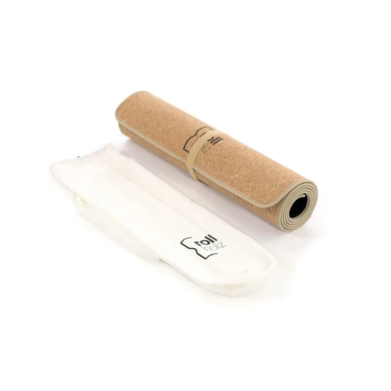 rollholz Korkmatte mit Tasche