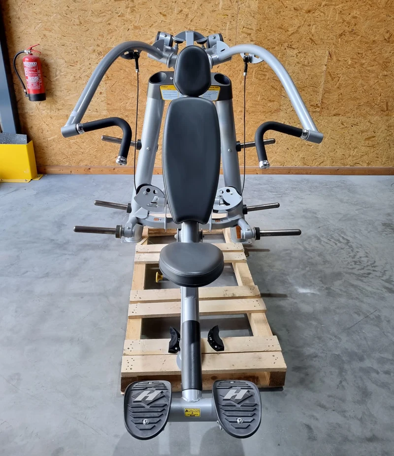 Hoist Roc-IT Incline Chestpress, RPL-5303 Bankdrückmaschine Schräg, schräge Brustpresse, Roc IT Plate loaded Serie, Rahmenfarbe Silber, gebraucht - überholter Zustand
