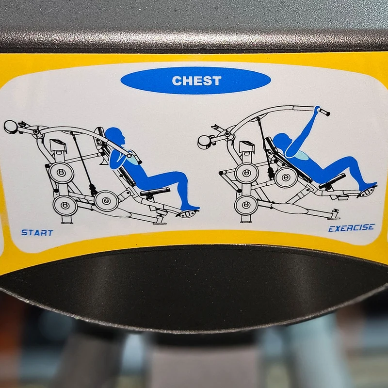 Hoist Roc-IT Incline Chestpress, RPL-5303 Bankdrückmaschine Schräg, schräge Brustpresse, Roc IT Plate loaded Serie, Rahmenfarbe Silber, gebraucht - überholter Zustand