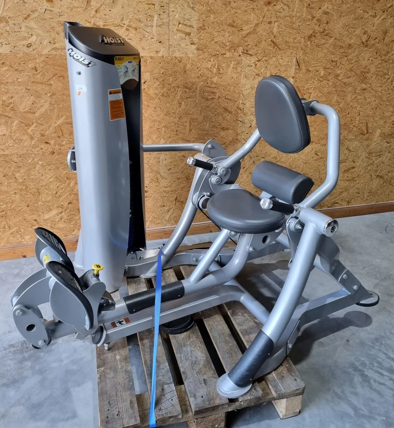 Hoist Roc-IT Low Back RS1204, Lower Back, Rückenstreckermaschine, Unterer Rücken, Roc IT Selectorized Serie mit Steckgewichten, Vorgänger vom RS-2204, Rahmenfarbe Silber, gebraucht - überholter Zustand