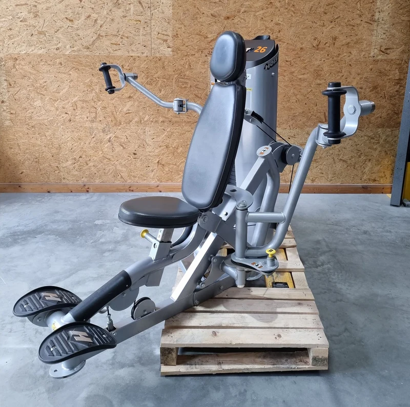 Hoist Roc-IT Pec Fly, RS1302, Butterfly, Roc IT Selectorized Serie mit Steckgewichten, Vorgänger vom RS-2302, Rahmenfarbe Silber, gebraucht - überholter Zustand