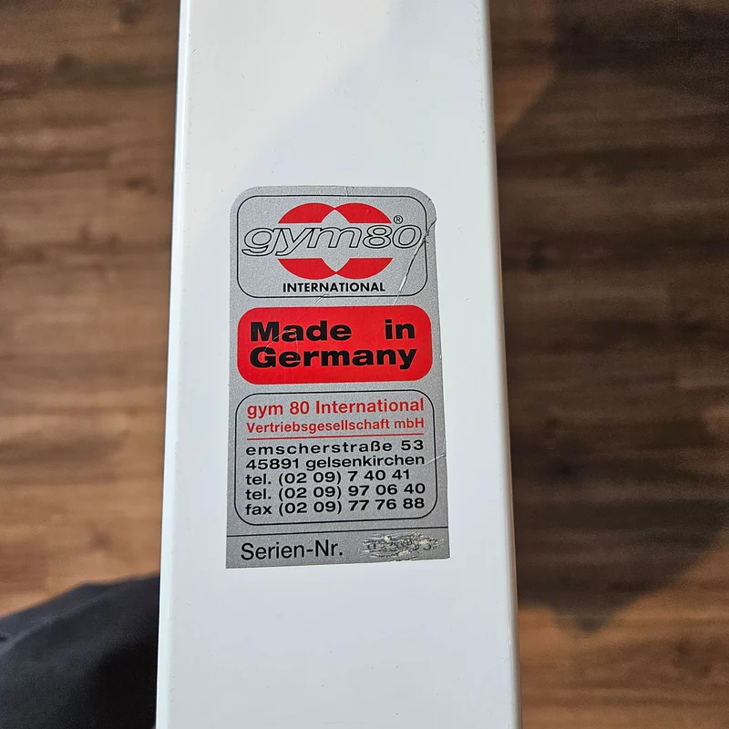 Gym80 Beinpresse 45 Grad, Plate loaded Leg Press, Ähnlich Pure Kraft 4023, Rahmenfarbe Weiß, gebraucht - geprüfter Zustand