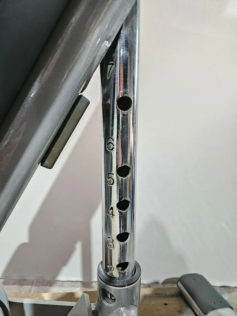 Life Fitness Multibank verstellbar, Multi-Adjustable Bench SMAB, Signature Serie, Rahmenfarbe Silber, Polsterfarbe Orange, gebrauchter - überholter Zustand