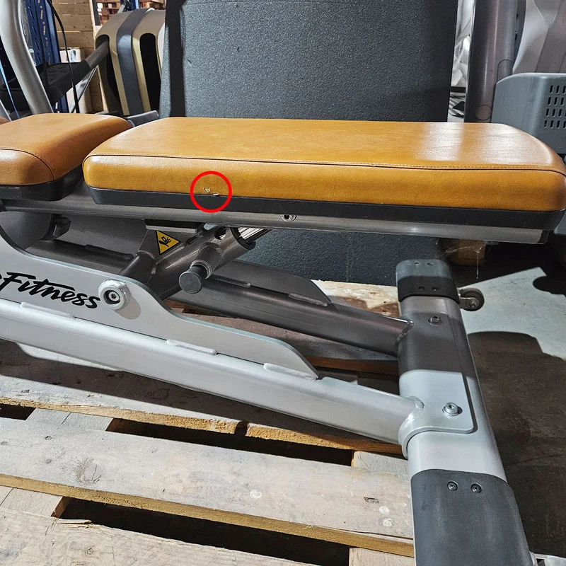 Life Fitness Multibank verstellbar, Multi-Adjustable Bench SMAB, Signature Serie, Rahmenfarbe Silber, Polsterfarbe Orange, gebrauchter - überholter Zustand