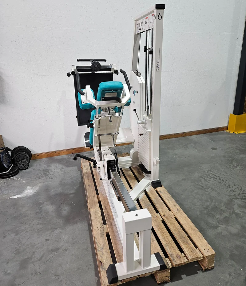 MKB Keller Funktionsstemme, Beinpresse verstellbar sitzend - liegend, Kippkreisel, 180kg Gewichtsblock, Farbe Weiß, gebraucht - überholter Zustand