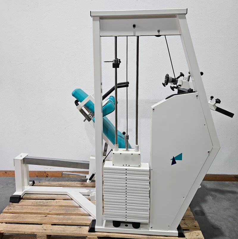 MKB Keller Funktionsstemme, Beinpresse verstellbar sitzend - liegend, Kippkreisel, 180kg Gewichtsblock, Farbe Weiß, gebraucht - überholter Zustand